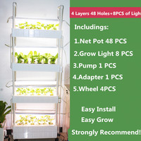 Produits de jardin automatiques, fournitures agricoles hydroponiques système hydroponique vertical complet pour la culture de légumes