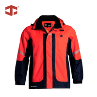 JAIDE Veste de cyclisme thermique respirante coupe-vent et imperméable haute visibilité pour homme Orange