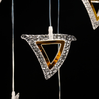 Nouvelle Suspension Acrylique 10 Têtes en Forme de Losange pour Mariage, Luminaire Festif Ambiance Guirlande Lumineuse