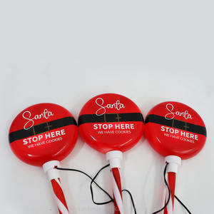 Modern Eco-Friendly Outdoor Waterproof 3-Packs LED Stakes <b>Light</b>-Santa Stop Here Sign Festive <b>Christmas</b> Decor for Yard Lawn - Product Image 3