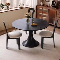 Italienisches Retro-Esszimmer-Set aus Massivholz mit Drehteller und schmaler Form für moderne kleine Wohnungen