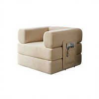 Canapé-lit pliable compact en velours côtelé 32D avec mousse et design en arc pour petit appartement - Vente en gros