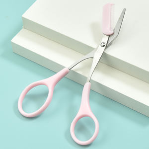 Penjualan terlaris grosir kualitas tinggi warna-warni menyesuaikan 2 In1 baja tahan karat yang dapat diganti gunting alis multifungsi dengan sisir - Product Image 5