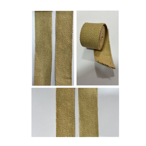 Premium 100 Percent Jute Webbing <b>Tape</b> Woven Medium Weight Striped Natural Fiber Ribbon For Packaging Craft <b>Decoration</b> Gift - Product Image 2