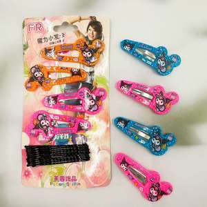 Barrettes à cheveux pour enfants à motifs de dessins animés, ensemble d'épingles à cheveux à motifs de dessins animés, barrettes pour enfants, articles de vendeur ambulant à un yuan. - Product Image 1