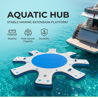 Plateforme flottante gonflable en gros, île aquatique multi-personnes en Drop Stitch, planche de SUP étoile, plateforme de yoga, tapis de yacht