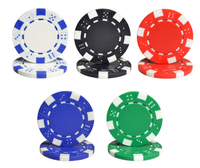 Prêt à expédier couleurs argile ABS blanc accessoires de Golf uniques 40mm en plastique jeton de Poker marqueurs de balle de Golf