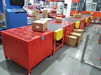 Système de tri automatique de colis / courrier / boîtes / envois / colis volumineux / convoyeur de tri DWS / solution de système de singulation pour usine