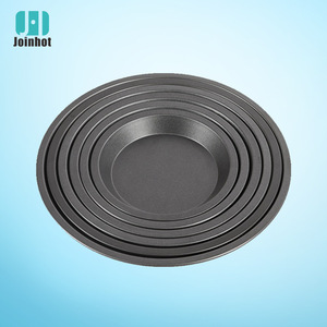 Non-Stick Metal Pizza Pan 6 7 8 9 10 11 12 Inch Shallow Cake Mold Wide Rimmed For Baking - Product Image 2