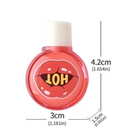 Brillo de labios vegano orgánico de 4 colores, resistente al agua, esmalte de labios mágico, etiquetado bonito, 5ml, bálsamo labial hidratante de frutas para maquillaje de belleza