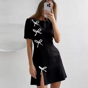 Vestidos de Alta Calidad para Mujer, Cuello Redondo, Transpirables, Verano, Mini Vestido Sexy - Product Image 6