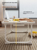 Bureau d'ordinateur pliable pour chevet, dortoir, chambre à coucher, fenêtre en baie, bureau d'étude paresseux pour étudiant avec port USB, porte-gobelet et étagère
