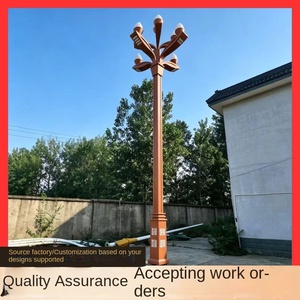 Farola de Jardín Económica para Exteriores, Lámpara de Jardín Impermeable con Doble Brazo para Paisajismo y Césped - Product Image 6