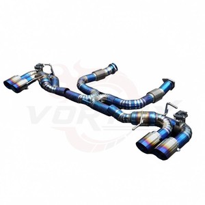 Système d'échappement Catback Vortex Flagship en titane bleu dégradé poli miroir avec quatre sorties pour Chevrolet Corvette C8 6.2L - Product Image 2