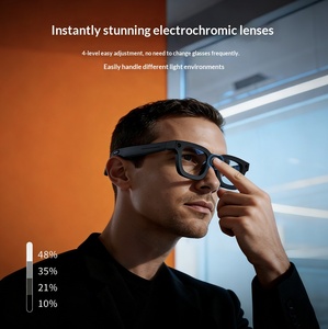 Lunettes électrochromiques intelligentes Mate Smart AI avec casque pour contrôle par bouton tactile, batterie 320 mAh, caméra 800W, anti-tremblement, monture PC - Product Image 3