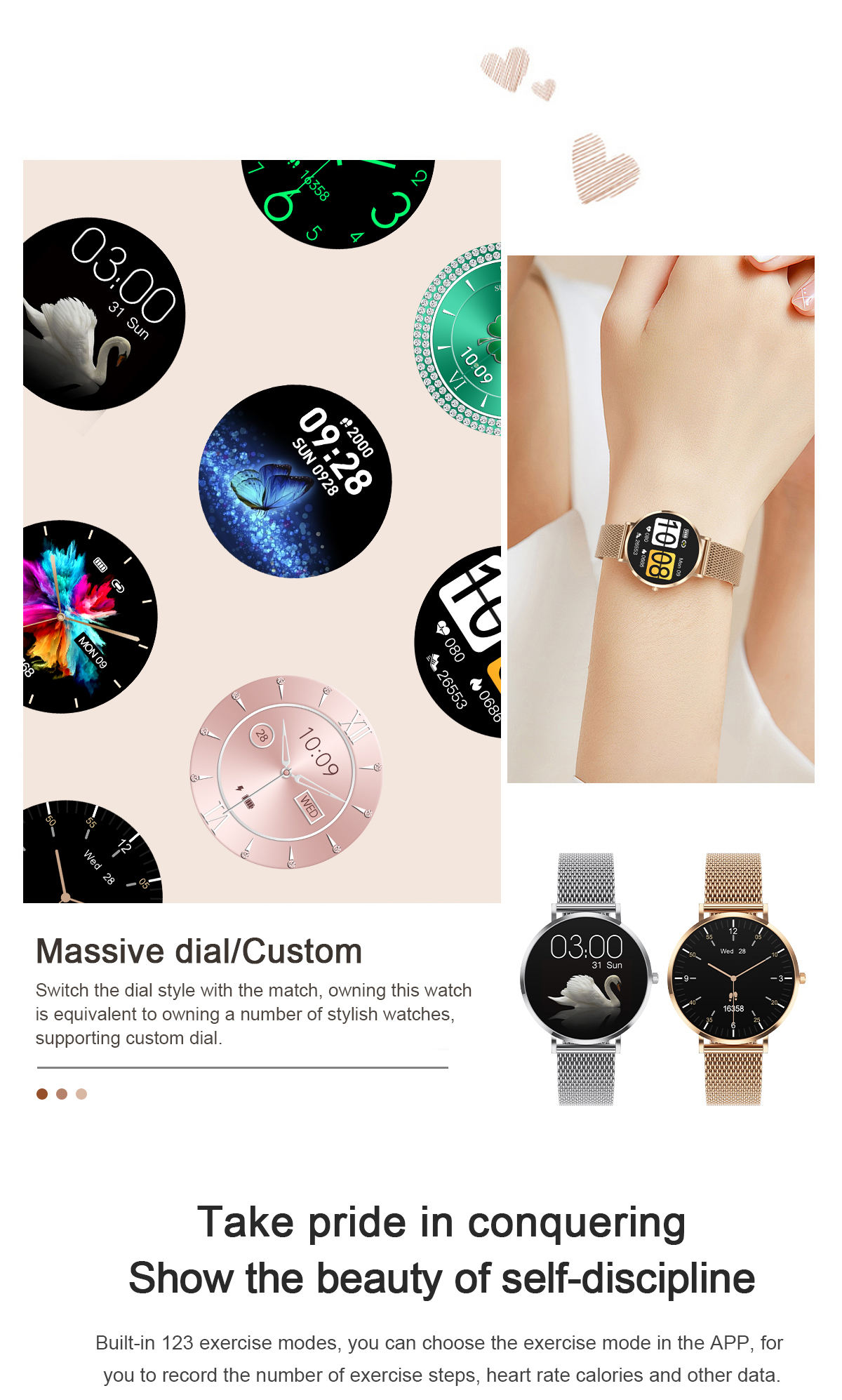 2024 New Fashion T8 Mini ultra Thin Lady Smart Watch Blood Oxygen Sport  Smart Band Reloj Inteligente Women Smart Watch