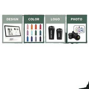 ขวดน้ำเก็บความร้อนสุญญากาศแบบพกพา ปลอดสาร BPA ผลิตจากยางและสแตนเลส พร้อมหลอดและหูหิ้ว สำหรับโปรโมชั่นของขวัญ - Product Image 2