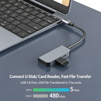 Type C Docking Station Multi-function Hub USB 3.0 Multi-port USB-C to HDTV Expansion Dock Adapter
