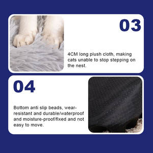 Neues Produkt Großhandel flauschig und knäulig Ultra-Plüsch warmes langes Plüsch-Haustierbett - Product Image 5