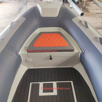 Bateau pneumatique de pêche en aluminium à double coque en V de 4,8 m (16 pieds) avec coque en PVC/Hypalon/Orca de 1,2 mm pour yacht sportif, vente de bateaux à rames