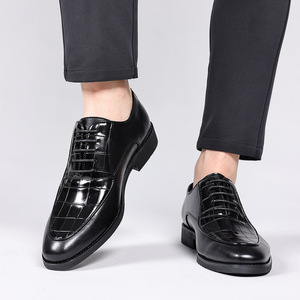 Zapatos Oxford de Hombre Británicos, Impermeables, de Cuero Genuino, Punta Cerrada, Hechos a Mano, para Boda, Formales, Casuales de Negocios, Antideslizantes, con Hebillas y Correas - Product Image 2
