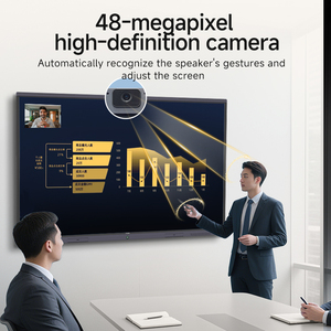 Carte interactive à écran tactile IR de 85 pouces avec double système LCD et caméra 48MP <span class=keywords><strong>Meilleur</strong></span> <span class=keywords><strong>prix</strong></span> pour une utilisation professionnelle en classe Tableau blanc OEM - Product Image 5