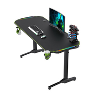 Vente en gros de bureau de jeu personnalisé grand bureau de jeu long bureau de jeu rgb à bas prix bureau d'ordinateur de jeu pour pc de jeu