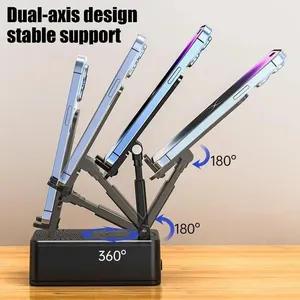 Support de télé<span class=keywords><strong>phone</strong></span> portable multifonctionnel portable, base antidérapante noire, support de télé<span class=keywords><strong>phone</strong></span>, haut-parleur sans fil à son surround, utilisation domestique - Product Image 2