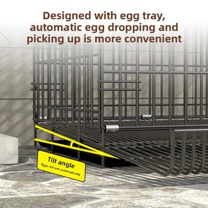 Ekstra Büyük Katlanabilir Demir Çerçeveli Paslanmaz Çelik Metal Plastik Tepsili Ev Tipi Tavuk Kafesi Kümes Hayvanları Köpek Kafesi Balkon Dış Mekan - Product Image 3