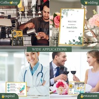 Support de signalisation en acrylique avec cadre doré, porte-numéros de table de mariage, présentoirs transparents pour menus, photos, documents, brochures, affichage de bureau