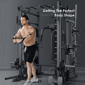 PINJIAN Macchina Smith <span class=keywords><strong>per</strong></span> Squat con Cavi Incrociati, Attrezzatura <span class=keywords><strong>per</strong></span> Bodybuilding, Strumento di Allenamento Sportivo, Set Completo <span class=keywords><strong>per</strong></span> Fitness <span class=keywords><strong>per</strong></span> Petto e Braccia - Product Image 2