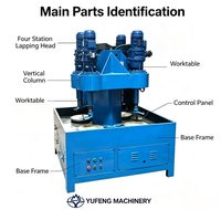 Machine à affûter les valves verticale à quatre postes LM300 pour le rectification des sièges de vannes à opercule, à soupape et à clapet