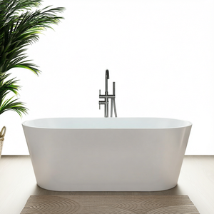 Ceramic Freestanding Modern <b>Bathtub</b> OEM <b>Portable</b> Spa Tubs Soaking Lightweight & Durable Hotel Use Apartment - Product Image 1