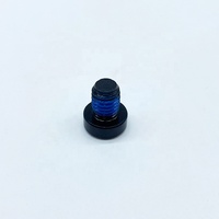 Sekrup Mesin Kepala Tombol Torx Hitam Anti Lepas dengan Patch Nilon Biru untuk Perakitan Logam