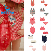 Zwempakjes voor peuters, nieuwe zomercollectie, op maat gemaakte merkkleding, Hawaiiaanse babykleding, kinderbadkleding met bloemenprint, kinderzwempakjes, schattige bikini's