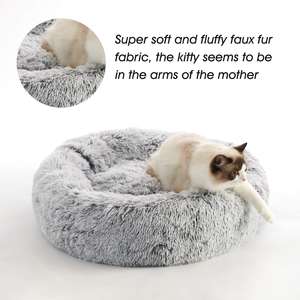 Hete Verkoop Flupy Nepbont Donut <span class=keywords><strong>Bed</strong></span> Ronde Huisdier <span class=keywords><strong>Bed</strong></span> Voor Hond En Kat <span class=keywords><strong>In</strong></span> Voorraad Drop Shipping Fabriek Direct Verkopen Dropshipping - Product Image 5