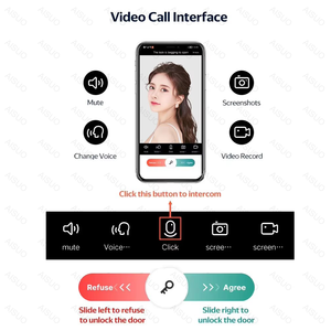 Khóa cửa thông minh TUYA WIFI, video intercom, chống nước, nhận diện khuôn mặt, vân tay, điều khiển từ xa, khóa thông minh Tuay - Product Image 3