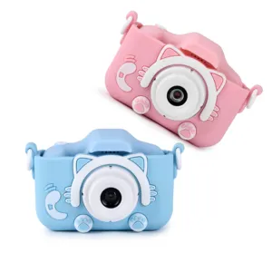 The HD pixel camera accompanies the cute cat silicone case and the game function accompanies the child's childhood kids c
