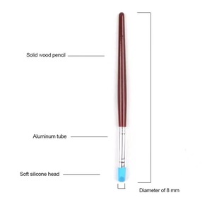 Ensemble de 5 outils de sculpture en argile de silicone, pinceaux de modelage et de pointillage pour poterie, céramique, bricolage, nail art - Product Image 4