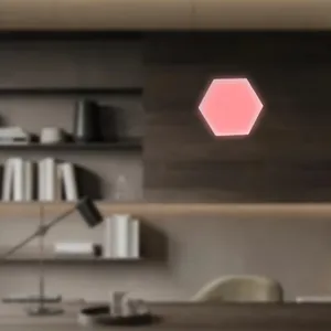 Factory wholesale 16 color remote control night light hexagonal attached led cabinet light bedroom corridor interior wall light