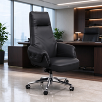 Chaises de bureau exécutives en cuir de haute qualité, vente en gros d'usine, gris brun, chaise pivotante, chaise de bureau exécutive