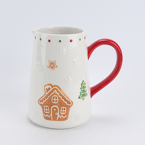 Base de Cerámica <span class=keywords><strong>para</strong></span> Pastel con Diseño de Casa de Jengibre Navideña, Pedestal Festivo con Puntos <span class=keywords><strong>para</strong></span> Postres, Exhibidor de Pasteles <span class=keywords><strong>para</strong></span> Fiestas, 10 Pulgadas - Product Image 5