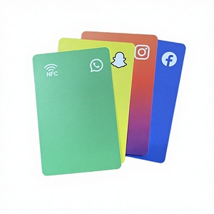 Carte de visite professionnelle NFC programmable en PVC Nichen One CR80, 13,56 MHz, étanche, certifiée ISO, réseaux sociaux - Instagram, Facebook, <span class=keywords><strong>WhatsApp</strong></span> - Product Image 1