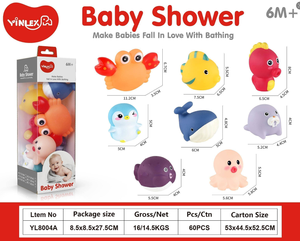 ของเล่นเสริมพัฒนาการรูปสัตว์ทำจากวัสดุ EVA นุ่ม สำหรับเด็กอายุ 2-7 ปี ชุดของเล่นน้ำในห้องน้ำสำหรับเล่นแบบมีปฏิสัมพันธ์ระหว่างพ่อแม่ลูก - Product Image 5