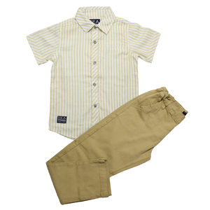 Set di Camicia e Pantaloni a Righe in Tessuto 100% Cotone per Ragazzi, Vendita all'Ingrosso - Product Image 3