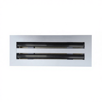 Grille d'aération moderne HSW 10x8, 4 fentes, grille d'aération linéaire