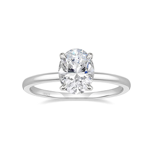 CANNER 1.5/2/3 <b>Karat</b> S925 Sterling Silver Engagement Ring Oval Square Drop Shaped Zircon Wedding Ring for Women - Product Image 1
