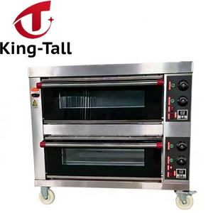 Horno Eléctrico <span class=keywords><strong>de</strong></span> 2 Niveles y 2 Bandejas, Horno Doble <span class=keywords><strong>de</strong></span> Encimera, Horno Comercial para Panadería, para Hornear <span class=keywords><strong>Pan</strong></span>, Pizza, Restaurante, Cocina, Cafetería - Product Image 1