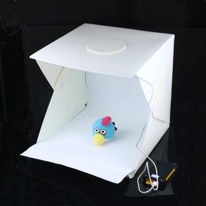 Gấp xách tay 40cm Mini nhiếp ảnh máy ảnh USB LED ánh sáng mềm hộp lều ảnh studio với màu đen trắng phông nền - Product Image 2