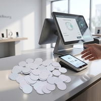 NFC 213 215 216 Mini RFID-Karte 13,56 MHz Tag-Münze 30mm Durchmesser PVC-Material Zugangskontrollkarten
